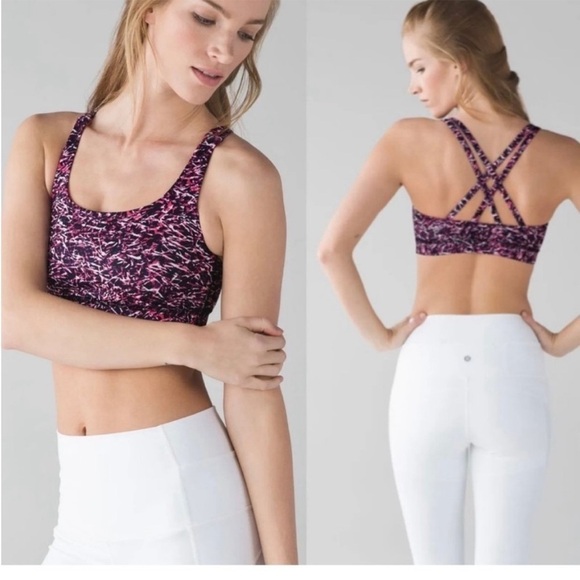 Lululemon Energy Bra in Mini Ripple Boom Juice - Size 4 - Picture 1 of 6